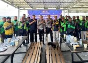 “Polantas Menyapa”, Satlantas Polres Kukar Edukasi Ojol Tentang Keselamatan Berlalu Lintas